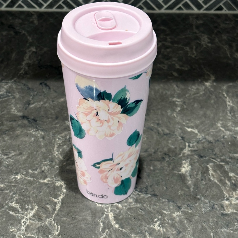 ❗️Ban.do Pink Floral Travel Coffee Tumbler